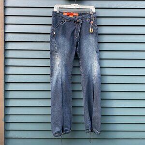 Vintage Parasuco Rebel-i Split-leg Cinched Jeans Size 29